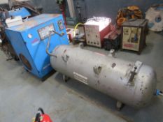 WORTHINGTON CREYSSENSAL ROLLAIR 1500 COMPRESSOR & ATLAS COPCO 300LT TANK [NO VAT]