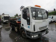 57 reg IVECO EURO CARGO 75E16 TIPPER C/W CRANE (NON RUNNER) (DIRECT COUNCIL) 1ST REG 09/07, V5 HERE,