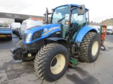 13 reg NEW HOLLAND T5.105 TRACTOR C/W RANSOMES 5 GANG MOWER (DIRECT COUNCIL) 6438 HOURS, V5 HERE,