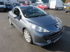 57 reg PEUGEOT 207 GT CC COUPE, 1ST REG 09/07, 113107M NOT WARRANTED, V5 HERE, 5 FORMER KEEPERS [