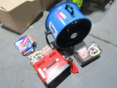 AIR HAMMER, IMPACT WRENCH, PALM SANDERS, BATTERY CHARGER, DRUM FAN [+ VAT]
