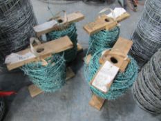 4 ROLLS OF BARBED WIRE [+ VAT]