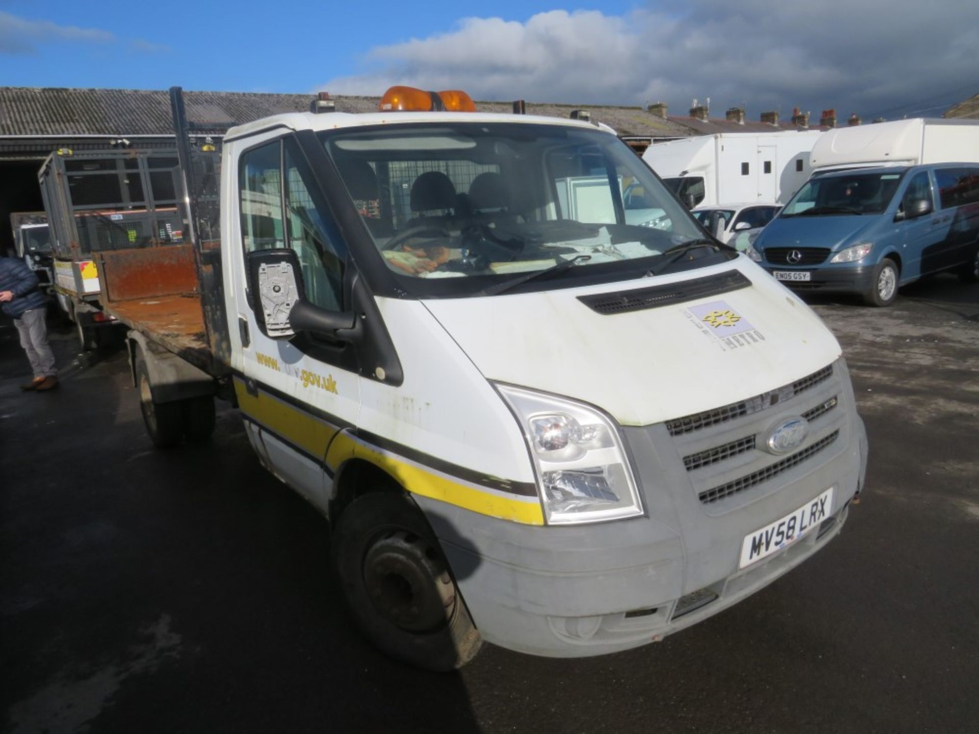 58 reg FORD TRANSIT 100 T350M RWD TIPPER (NON RUNNER) (DIRECT COUNCIL) 1ST REG 09/08, V5 HERE, 1