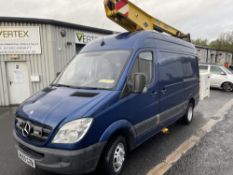 09 reg MERCEDES SPRINTER C/W VERSALIFT 36NF HOIST (LOCATION NELSON) 1ST REG 07/09, TEST 11/21,