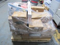 MIXED PALLET OF ITEMS INC WALL CUPBOARD, CONTAINER SEALS & SUN SHIELDS [NO VAT]