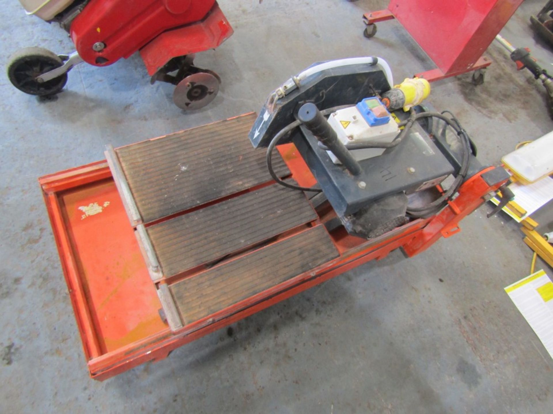 14" 110V SITE SAW BENCH (DIRECT HIRE CO) [+ VAT]