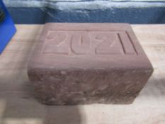 2021 DATE STONE HAND CARVED IN NATURAL STONE [NO VAT]