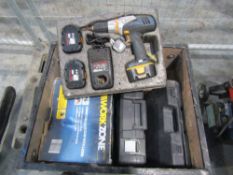 BOX OF POWER TOOLS INC DRILLS, CIRCULAR SAW [NO VAT]