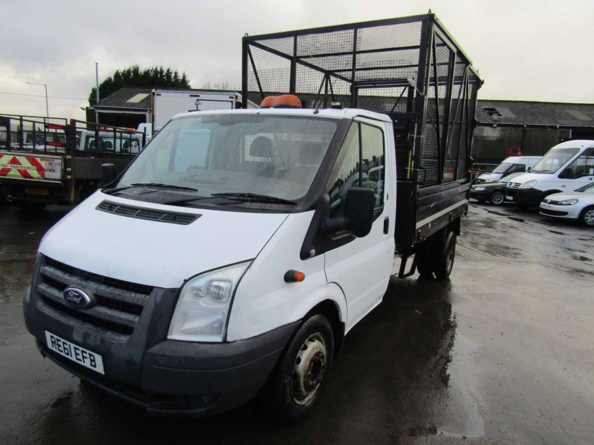 61 reg FORD TRANSIT 115 T350 CAGED TIPPER, 1ST REG 11/11, TEST 06/22, 128800M WARRANTED, - Image 2 of 6