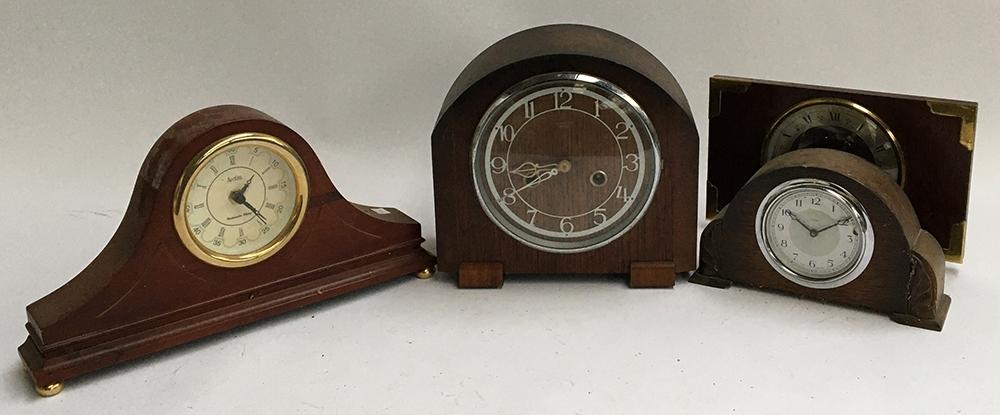 Two Smith's mantel clocks; together with two others including Acctim