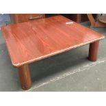 A pair of contemporary square coffee tables, 88x88x29cmH