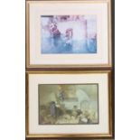 Two colour prints after William Russell Flint, 23x32.5cm and 23x34.5cm (2)