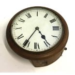 A mahogany cased school clock, 30cmD