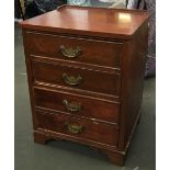 An early 19th century and later mahogany night stand, of four drawers, on bracket feet, 53x47x67cm