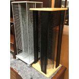 Two CD racks, 78cmH and 85cmH