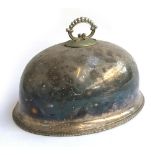 A plated meat cloche, 36cm long