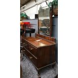 A 20th century dressing table with mirror, 108x49x63cmH