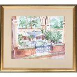 After Richard Akerman (1942-2005) three prints of watercolour studies of architectural interiors,