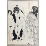 After Aubrey Beardsley, a set of six illustrations from Lysistrata, each approx. 26x19cm