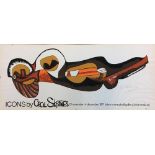 After Cecil Skotnes (1926-2009) Icons exhibition poster, Johannesburg 1971, signed and dated in