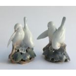 A pair of Royal Copenhagen dove figurines, each marked '402' to base, each 13.5cmH