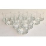 A set of twelve Dartington crystal whiskey tumblers