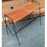 A Mid century style magazine rack, 48cmW