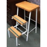 A metamorphic kitchen stool/steps, 69cmH