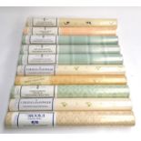 A lot of 12 sealed rolls of Colefax & Fowler wallpaper, Bruern Stripe (x3), Lyme Park (x2),