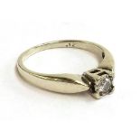 A 9ct gold diamond ring, 2.1g