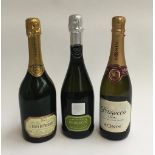 Vino Spumante Prosecco 75cl/11%; Zonin Prosecco 75cl/11%; Cuvee du President 1994 75cl/12.3% (3)