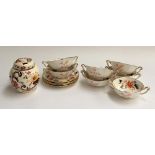 A set of seven Royal Crown Derby china 'Beaumont' lovers cups; together with a Floris of London