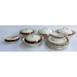 A quantity of tureens and dinner plates, to include Meakin and Royal Grafton
