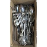 A small quantity of silver plated flatware