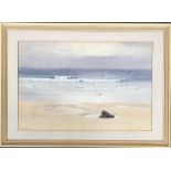 Alfred Mitchell (1861-1948), watercolour on paper, signed lower left, coastal landscape, 46x69cm