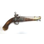 A flintlock pistol, the barrel inscribed 'R. Guerpo de Guard, de la Persona del Rey, flint present