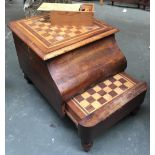 An unusual 19th century mahogany commode, later converted for use as both library steps and as a