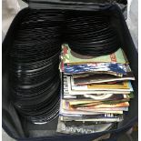 A mixed box of 7" singles, mostly rock and pop, to include Elvis Presley, Bob Dylan, OMD, Enigma,