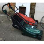 A Hayter Envoy electric lawnmower