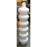 A Retrouvius milk glass small standing lamp, approx. 100cmH