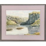 Molly Spooner, watercolour on paper, 'Foggintor Quarry', signed lower right, 27.5x38.5cm