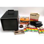 A Polaroid slide viewer together with a mixed lot of photographic equipment to include Polaroid Land