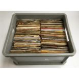 A mixed box of 7" vinyl singles, rock and pop to include music from the 50s, 60s, 70s and 80s,