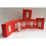 A set of 11 boxed Royal Brierley cut crystal wine glasses