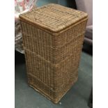 A wicker laundry basket 36x36x66cmH