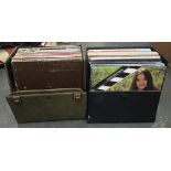 Two vinyl carry cases filled with LPs, to include Diana Ross, The Wurzels, The Shadows, Sky, The