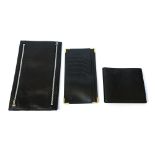 One two fold black leather Harrods wallet and two others