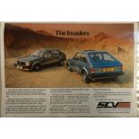 A folder containing various press clippings and memorabilia relating to 1980s Vauxhall/Opel