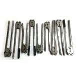 A lot of nine Ybico strapping coil banding crimping tools