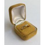 A 9ct gold and diamond hallmarked ring size N in box